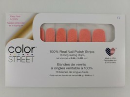 Color Street YOU&#39;RE CORALLY INVITED Nail Polish Strips Peach Glitter RET... - £26.55 GBP