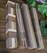Pen Blanks: Wooden Segmented Blanks #2 -  5&quot; to 6&quot; Long - Includes Walnu... - $34.99