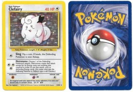 Pokémon Clefairy 5/102 Base Set Hologram Game Card 1999 Wizards NEW UNPLAYED - £13.47 GBP