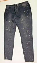 Soho Womens Sz 12 High Rise Legging Jegging Black Bleach Splattered - £8.80 GBP