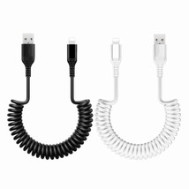 Coiled Lighting Cable, 2 Pack Iphone Charger Cable For Carplay - [Mfi Ce... - £11.74 GBP