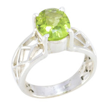Homemade Jewelry Peridot Gemstone Rings For Anniversary Gift AU - £23.90 GBP