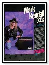 Crate XL Series Amps Mark Kendall Print Ad Vintage 1989 Magazine Adverti... - £7.73 GBP