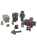 Random 9 Mixed Assorted Lot of Jazwares Minecraft Figures Parts Animals ... - £13.43 GBP