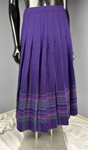 Vtg Pendleton Plaid Pleated Skirt Pure Virgin Wool USA Made Sz 14 Actual 29x31” - £34.46 GBP
