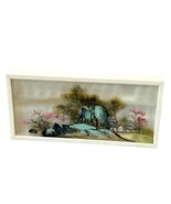 Vintage Wooden Abacus With Hand-Painted Landscape Backdrop - $38.40