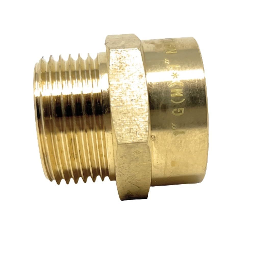 Primary image for G Thread (Metric BSPP) Male to NPT Female Adapter - Lead-Free (2, 1/2" x 1/2")
