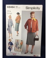 Simplicity K8464 1950s Vintage Jacket and skirt womens size 6 8 10 12 14... - $13.49 CAD