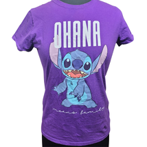 Disney Stitch Ohana Means Family Purple Tee Shirt Size Medium  - £19.67 GBP