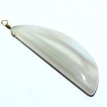 Onyx Smooth Fancy Gold Plated Vermeil Pendant Natural Loose Gemstone Jew... - $1.99