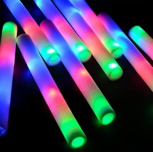 Foam Glow Sticks Bulk 120 Pcs LED Light Sticks Glow In The Dark Party Su... - £218.66 GBP