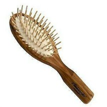 Wooden Handle with Pneumatic Brushes Olivewood Small Oval\/Wood Pins 5117 - £28.49 GBP