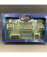 Miniature Victorian 1:12 Doll House Living Room Furniture Sofa, Chairs, ... - $51.99