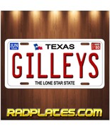 GILLEYS Night club inspired art RED TEXT Vanity Aluminum License Plate T... - £14.77 GBP