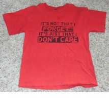 Boys Shirt It&#39;s Not That I forgot, It&#39;s Just I Dont Care Red Short Sleev... - $7.92