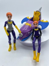 DC Super Hero Girls Batgirl Bat Jet Plane &amp; Variant 6&quot; Figure Toy Lot Batman - £5.97 GBP