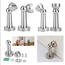 2 Pc Stainless Steel Magnetic Door Stop Stopper Holder Catch Fitting Screws Home - £20.77 GBP