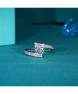 Round Lab Diamond Bypass Shank Solitaire Ring | small diamond ring - $1,028.00