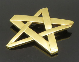 Tiffany &amp; Co. 18K Gold - Vintage Shiny Rare Picasso Star Brooch Pin - GB091 - £2,017.83 GBP