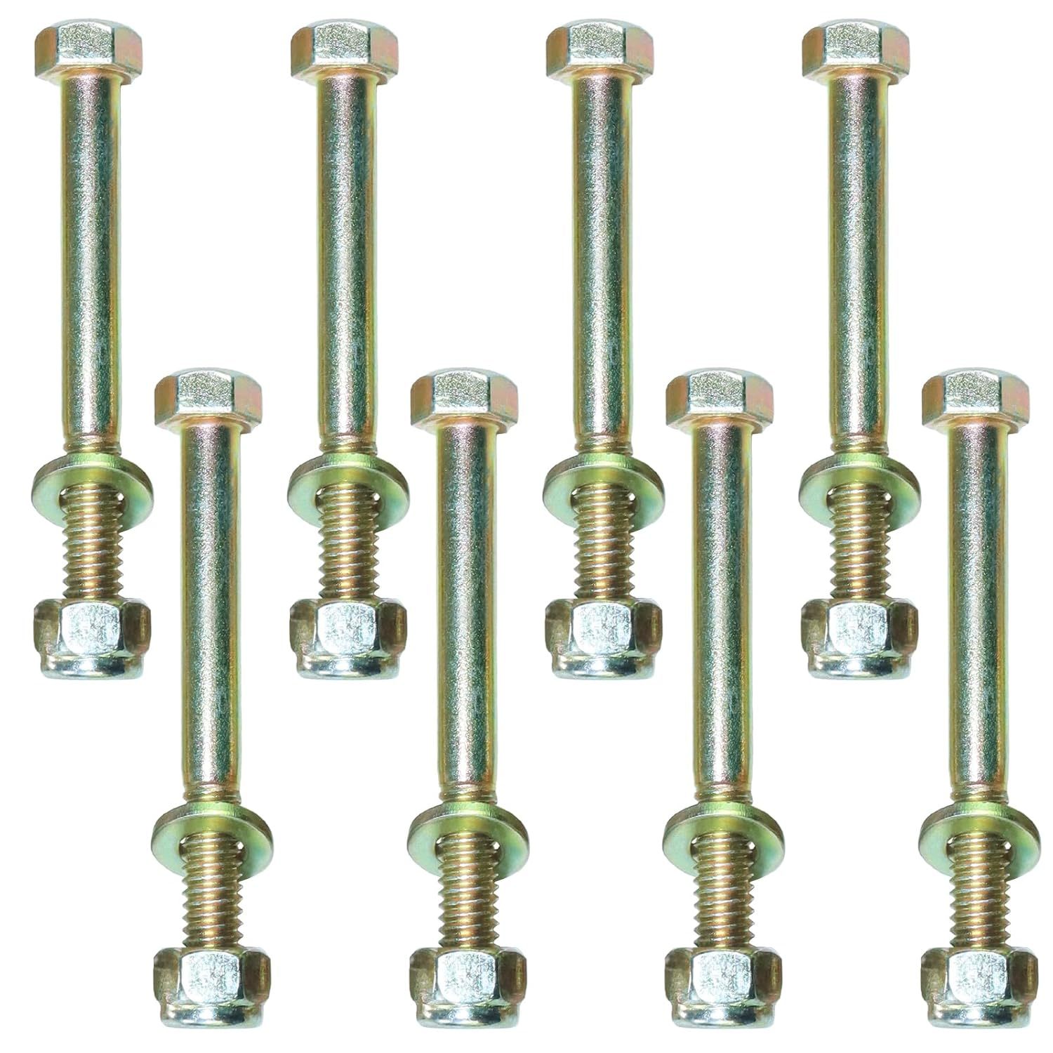M6 X 50Mm Hex Head Bolt By Color Galvanization With Nylon Lock Nut, 8Pcs... - $27.92