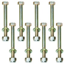 M6 X 50Mm Hex Head Bolt By Color Galvanization With Nylon Lock Nut, 8Pcs... - £21.60 GBP