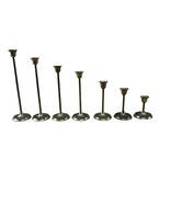 Vintage Brass Candlesticks Tapered Candle Holders Graduated 9&quot;-3&quot; Set of... - $67.33 CAD
