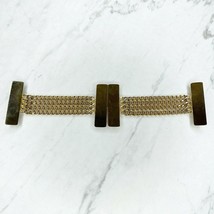 Gold Tone Chain Link Interlocking 2 Piece Belt Buckle - £7.73 GBP