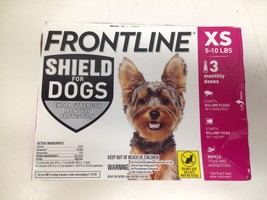 Frontline Shield Tick/Flea Treatment for Extra Small Dogs 5-10lbs 3 dose - £15.41 GBP