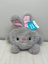 American Greetings Gray round bunny rabbit Plush pink ears nose - £7.73 GBP