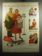 1957 Lucky Strike Cigarettes Ad - This Christmas buy cartons of Luckies - $18.49