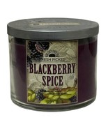 Bath And Body Works Fresh Picked Blackberry Spice Candle 3 Wick Disconti... - $45.53