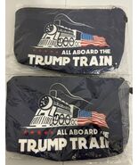 NEW All Aboard The Trump Train Makeup Bag Lot Of 2 Donald Trump President - $22.63