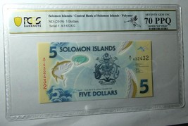 Solomon Islands ND 2019 Banknote 5 Dollars  P38a PCGS 70 PPQ Superb GEM UNC - £347.71 GBP