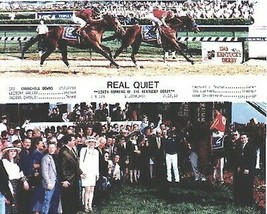 1998 - REAL QUIET - Kentucky Derby Finish Line &amp; Winners Circle - 10&quot; x 8&quot; - £15.72 GBP