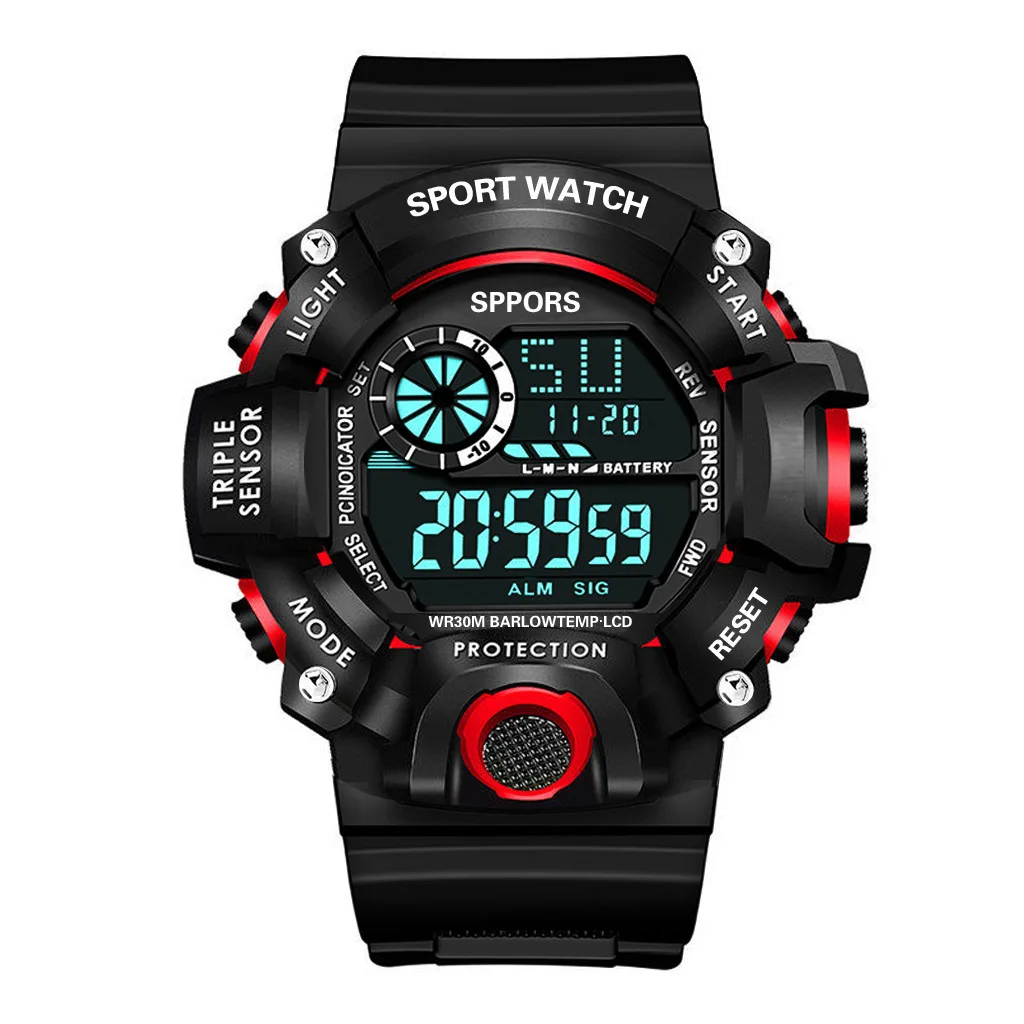  Waterproof  LED Digital  Men&#39;s Watch Multifunction  Clock  Student Watch for Ki - £87.02 GBP