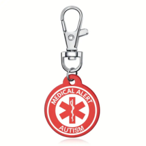 Medical Alert Tag Keychain (AUTISM ) FREE! Personalized Engraving - £4.00 GBP