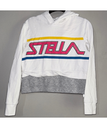 Stella McCartney White Hoodie with Pink, Yellow, and Blue Accents - $38.50 CAD