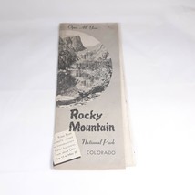 Rocky Mountain National Park Colorado Brochure Vintage Map - £20.99 GBP