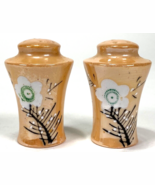 Vintage Gold Iridescent Lusterware Salt &amp; Pepper Shakers - Floral - 2.25&quot; - $11.30