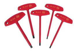 Wiha Insulated T-Handle Hex Metric 5 Pc. Set - £81.52 GBP