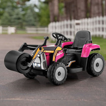 12V Kids Ride on Road Roller with 2.4G Remote Control-Pink - Color: Pink - £176.79 GBP