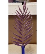 Picks Fake Flowers 16&quot; Tall Celebrate It Decor Lavender Glitter Leaves 259T - $7.53 CAD
