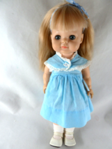 Vintage Vogue Doll  11 1/2" Tall Blonde Hair Blue Eyes Vintage dress - $15.83