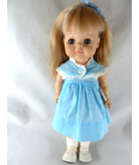 Vintage Vogue Doll  11 1/2&quot; Tall Blonde Hair Blue Eyes Vintage dress - £12.45 GBP
