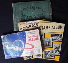 Vintage Antique Stamp Albums with a Few Stamps ZAYIX 0424-L0101 - £16.08 GBP