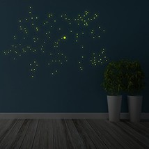( 59&quot; x 39&quot;) Glowing Vinyl Ceiling Decal Star Map / Glow in the Dark Con... - $22.85