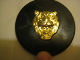 Jaguar plastic Gold &amp; Black roaring Jag badge Jaguar Motor Co badge - $16.09