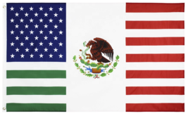 3x5 Feet USA Mexico Friendship Flag United States American Mexican Banner - £10.29 GBP