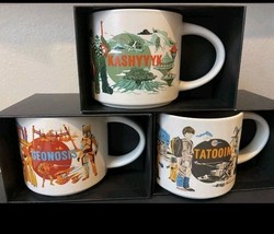 Disney Starbucks Star Wars Discovery Series Set Mugs Tatooine Geonosis K... - $129.00