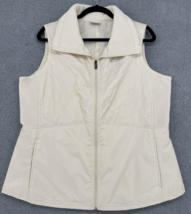 Columbia Women’s Fleece Lined Zip Vest XL Ivory Cream Outdoor - $34.64
